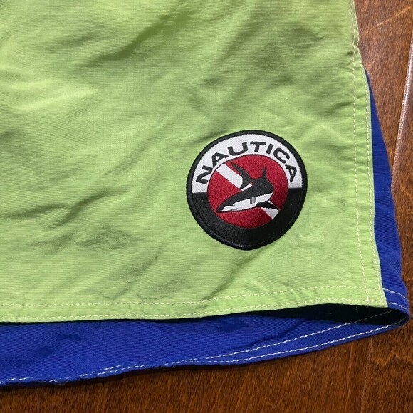 Nautica Vintage Color Block Board Surf Swim Trunks Shorts Men's Size XL - Picture 3 of 7